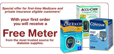 With your first order you will receive a free meter
